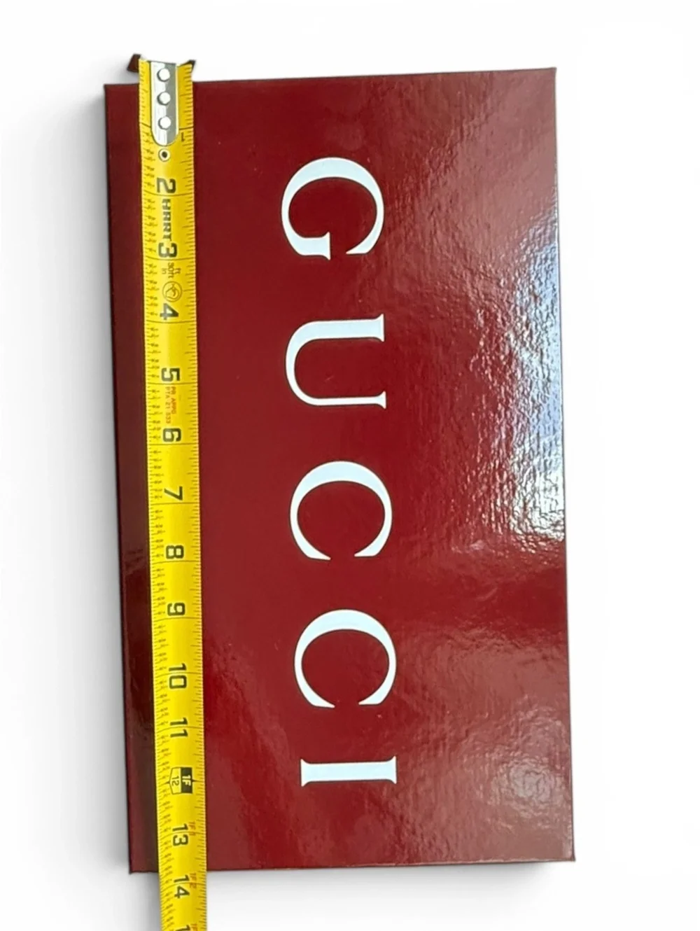 Authentic Gucci Burgundy Empty Shoe Storage Box With 2 Dust Bags Cards